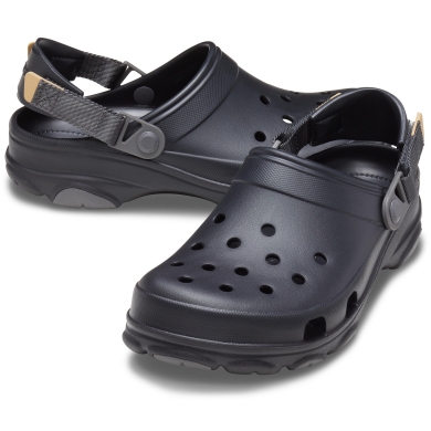 Crocs Sandal All Terrain Clog (wytrzymała podeszwa zewnętrzna, regulowany pasek Turbo) czarny - 1 para